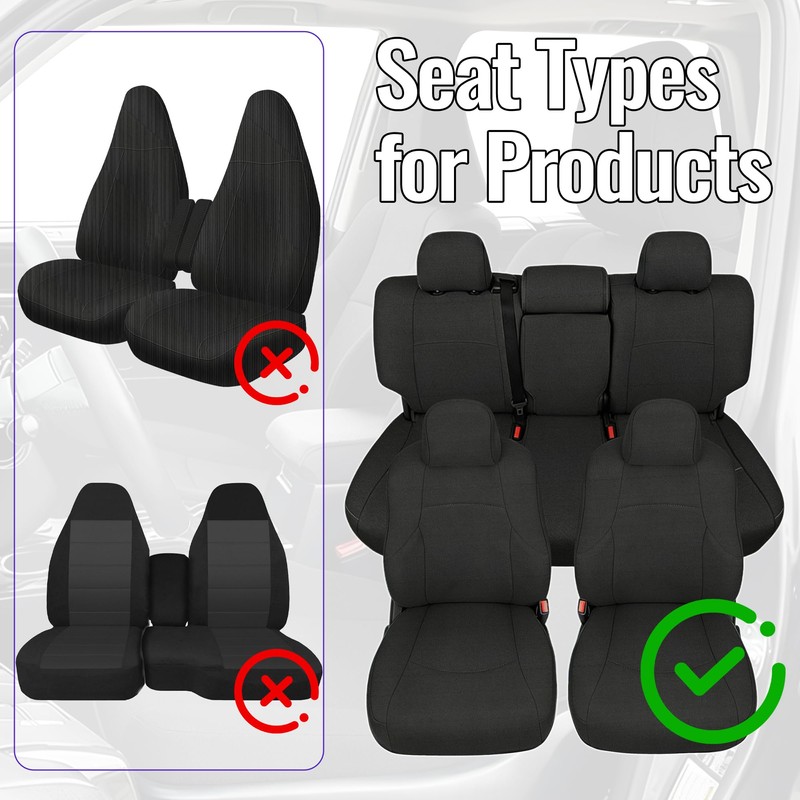 EDIETH Front and Rear Seat Covers for Toyota 4Runner 2011–2024