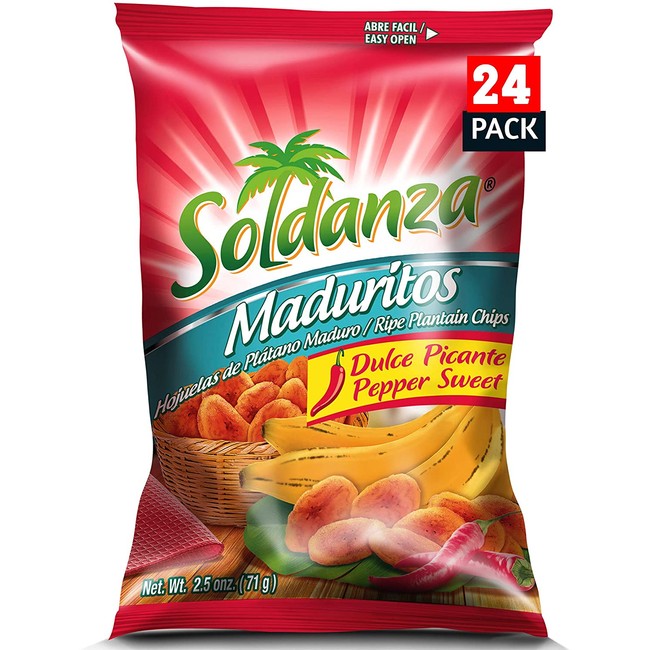 soldanza Pepper Sweet Plantain Chips, 2.5 Ounce (Pack of 24)