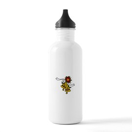 CafePress Poinsettia With Bells Water Bottle 1.0L (34 oz) Stainless Steel Water Bottle