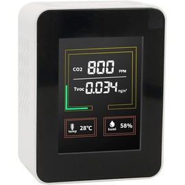 OBEST CO2 Detector Gauge, Portable Air Temperature and Humidity Sensor, Used in Households, Factories, Indoor Spaces