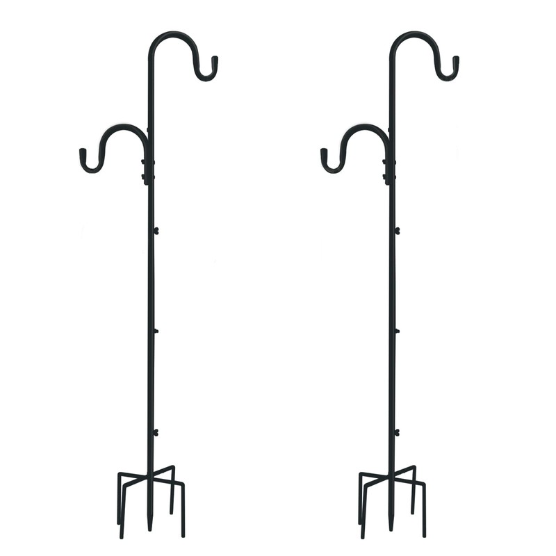 MIPON 2 Pack 78 Inch Double Shepherds Hooks for Outdoor