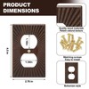 Pinkunn 10 Pack Walnut Wood Light Switch Cover Plate Boho