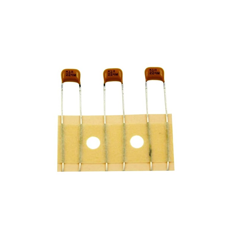 10x Ceramic Capacitor 220nF 100V DC Kemet C330C224M1R5CA-C7303 d2.5x6mm 220000pF