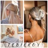 TEBIEKOY- Pinzas para el pelo extragrandes para mujer, pinzas rectangulares