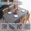 MikiUp Faux Linen Tablecloth - Slubby Textured Weaves Table Cloth