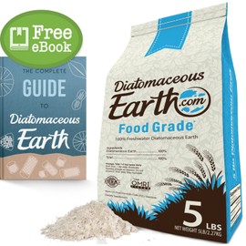DiatomaceousEarth 5 LBS FOOD GRADE Diatomaceous Earth - 100% Organic All Natural Diamateous Powder - Diametaceous for humans is Safe Around Children