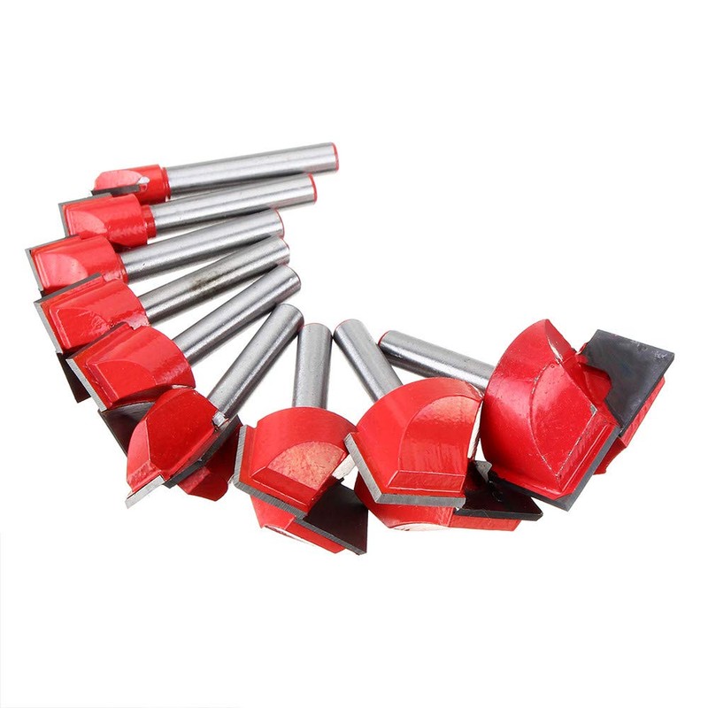 Bestgle 9pcs 6mm Shank Surface Planing Bottom Cleaning Router Bits