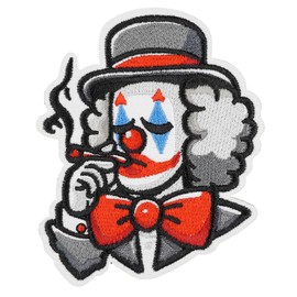 Atensils Clown Patch Wear Hat Iron On Patch Iron On or Sew On Patches Perfect for Backpacks Jeans Jackets Hats & Clothes Cute Funny Cool Embroidered Appliques Patch