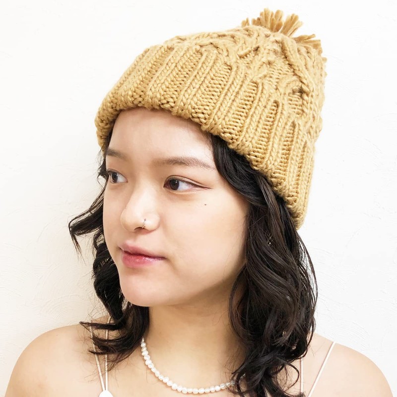 Basic Quench Heavy Cable Watch Pom Pom Knit Hat, Cable