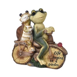 OGVOGV Adorable Frog Turtle-Shaped Resin Decorative Statue, Fun Road Lighting Small lamp, Home Decoration Item, Suitable for Placement in Garden or Balcony.