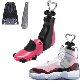 WANNUOQI Shoe Stretcher For Women & Men, Premium Shoe Expander Widener Stretch Length Width Adjustable, Rose Red Size Women's 6-11, Men's 5-9, Pack of 1,Not a Pair