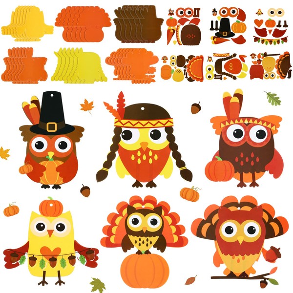 Autumn Thanksgiving Owl Craft Kit for Kids DIY Fall Turkey
