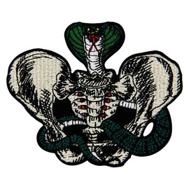 ZEGINs The Sketch Cobra Patch Embroidered Applique Badge Iron On Sew On Emblem