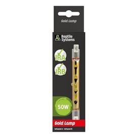 Reptile Systems Gold Infrared Replacement Lamp – Durable 50w Heat Source with Enhanced Penetration – for Reptile Habitats, Terrariums & Vivariums – Easy to Install