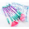 Sparkles Glitter Makeup Brushes Set, Cute Fan Foundation Glitter Unicorn