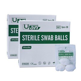 Cotton Balls Sterile – Gentle and 100% Pure Cotton, Ideal for Makeup and Sensitive Skin, Individually Packaged (120 Count)