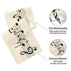 Musical Note Table Runner 13x71 Inch Music Themed Party Decorations Kichen Table Runners Tablecloths for Home Dining Room Wedding Party (13x71 Inch, Music Notes)