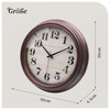 VIKMARI 30 cm Vintage Wall Clock, Large Retro Brown Wall