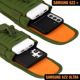 IronSeals Tactical Cell Phone Holster Pouch, Gadget Waist Bag Molle Attachment Belt Holder Bag with US Flag Patch and Tactical Gear Clip