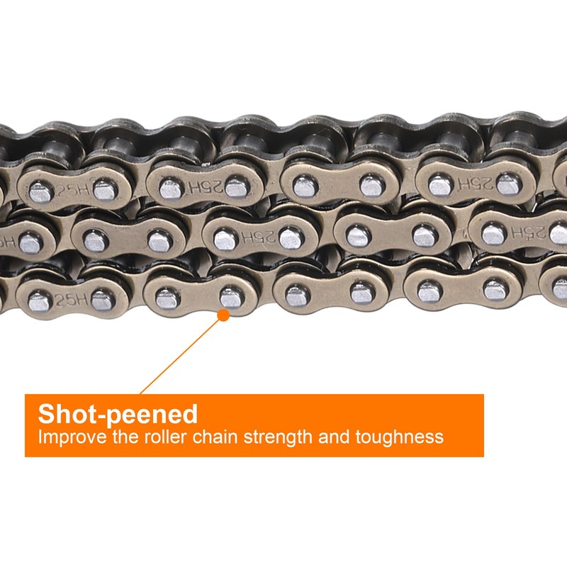 sourcing map #25H/ DIN/ISO 04CH Roller Chain 3 Feet 1/4"