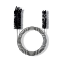 NIXRET Pipe Cleaning Brush with Double Head Flexible Stainless Steel for Pipe Cleaning as Pipe Brush and Hose Brush - Brush for Pipes Narrow Drain Hole Black
