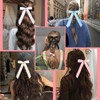 QZKJQDD 2 Pcs Bow Hair Clips, Silky Satin Hair Bows