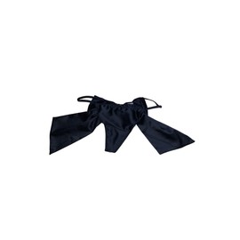 Victoria's Secret Dream Angels Satin Bow V-String Panty Color Black New Small