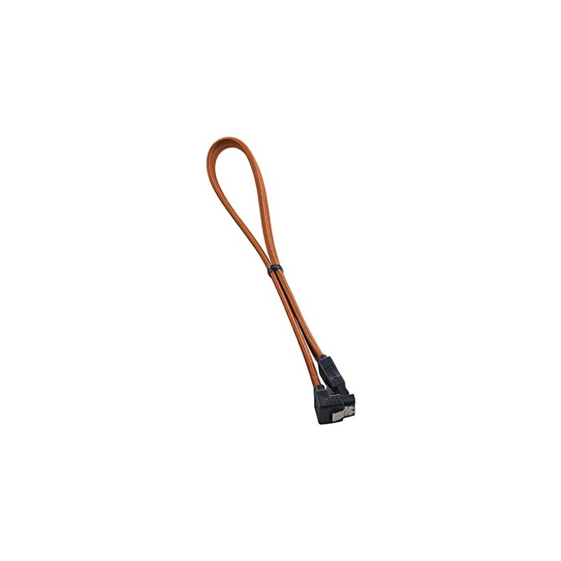CableMod ModFlex SATA 3 Cable (Right Angle 30CM, Orange)