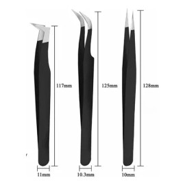 MY Kit De Pinzas Y Espejo Para Aplicación De Pestañas 1x1 May