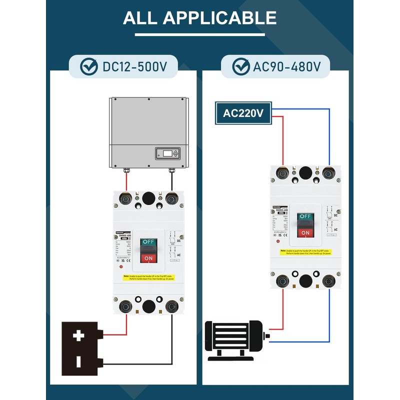 DIHOOL Heavy Duty Battery Disconnect Switch, 400 Amp DC Circuit