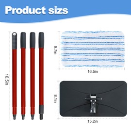 Microfiber Flat Mops for Ocedar Hardwood Floor 'n More Microfiber Mop,Wet & Dry Flat Mops with 3 Reusable Pad 1 Durable Handle,Dust Mopp for O-Cedar Hardwood Floor 'N More Mop
