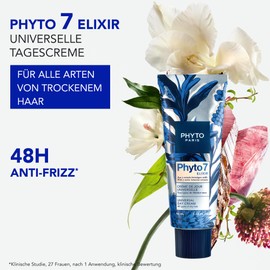 Phyto Paris Phyto 7 Elixir Universal Day Cream 50 ml Nourishing Daily Hair Care for Dry Hair Long-Lasting Anti Frizz Protection with Botanical Extracts Gentle Leave In Formula for Shine