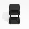Furinno Turn-N-Tube End Table, Side Table with Shelf, Darkwood