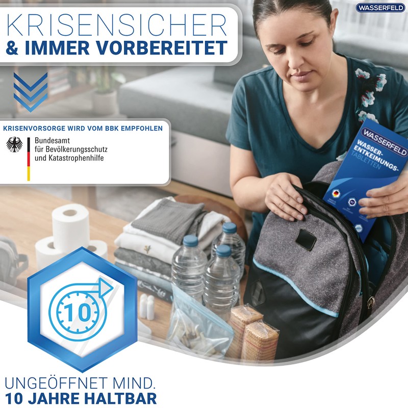 WASSERFELD® Water Purification Tablets [Pack of 26] - Made in