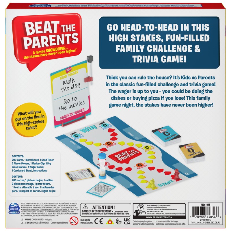Spin Master Games, Beat The Parents Classic Family Trivia Game,