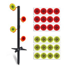 AIMAX OUTDOOR Dueling Tree Target Kit for .22 Rimfire, Metal Shooting Target with Ground Insertable Design, Suitable for .22 Rifles and Handguns Shooting Practice (4 Steel Targets)