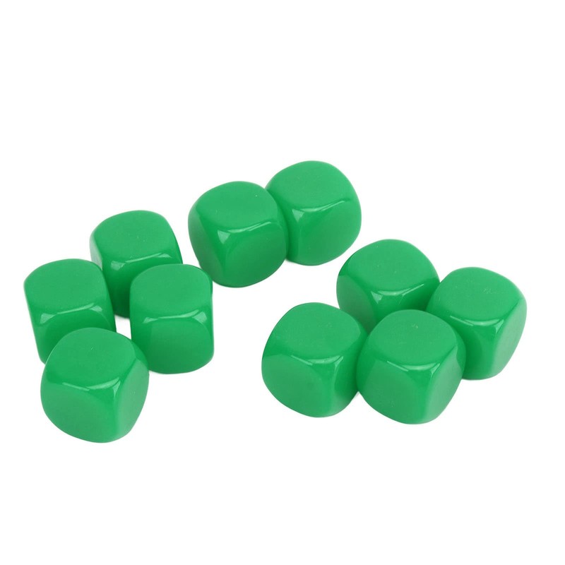 RiToEasysports 30pcs 16mm Plastic Rounded 6 Sided Blank Dice Set