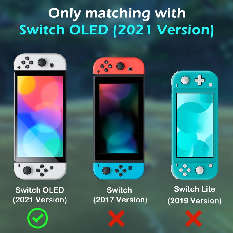 DLseego Zelda Protective Case for Switch OLED New Model, Dockable