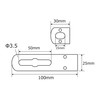 Wake Industry BS-728 Auxiliary Metal Fittings, Stainless Steel NO106, 30X100