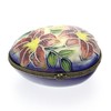 Old Tupton Ware Lily, lying egg shaped hinged trinket box