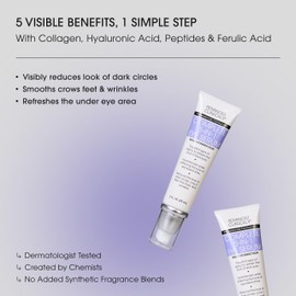 Advanced Clinicals 5-in-1 Eye Serum | Multi-Benefit Visible Anti Aging Under Eye Serum Face Moisturizer Reduces Appearance Of Dark Circles, Puffy Eyes, Crows Feet, Wrinkles, & Fine Lines, 2-Pack