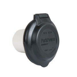 Marinco 304EL-BRV. Black 30 Amp Contoured Inlet
