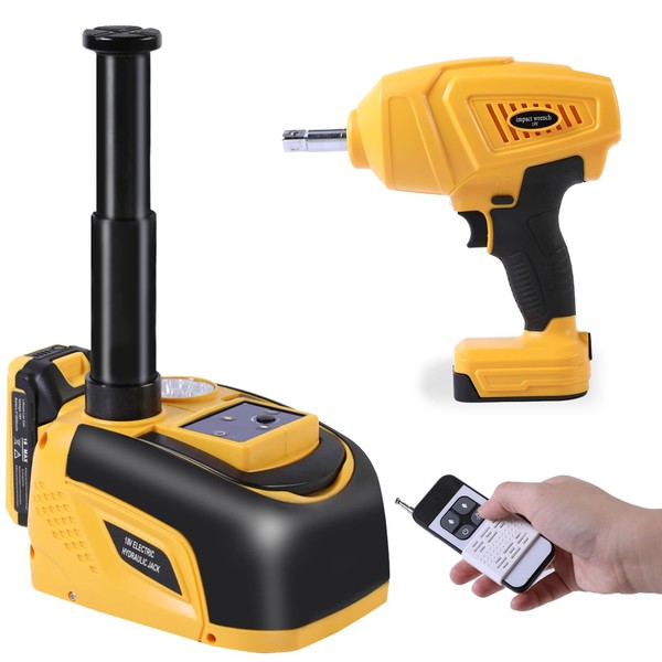EFFIROSO Battery Powered Electric Car Jack Kit with Wrench 5