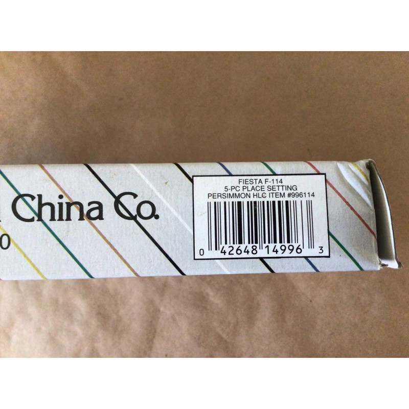 Fiesta GENUINE FIESTA 1991 *PERSIMMON F-114* SWIRL 5 PC STAINLESS
