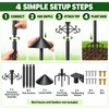 89 Inch Bird Feeder Pole with Squirrel Baffle, Multi-Hook Hanger,