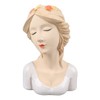 Modern Ceramic Face Vases Decorative Modern Style Shy Girl Flower