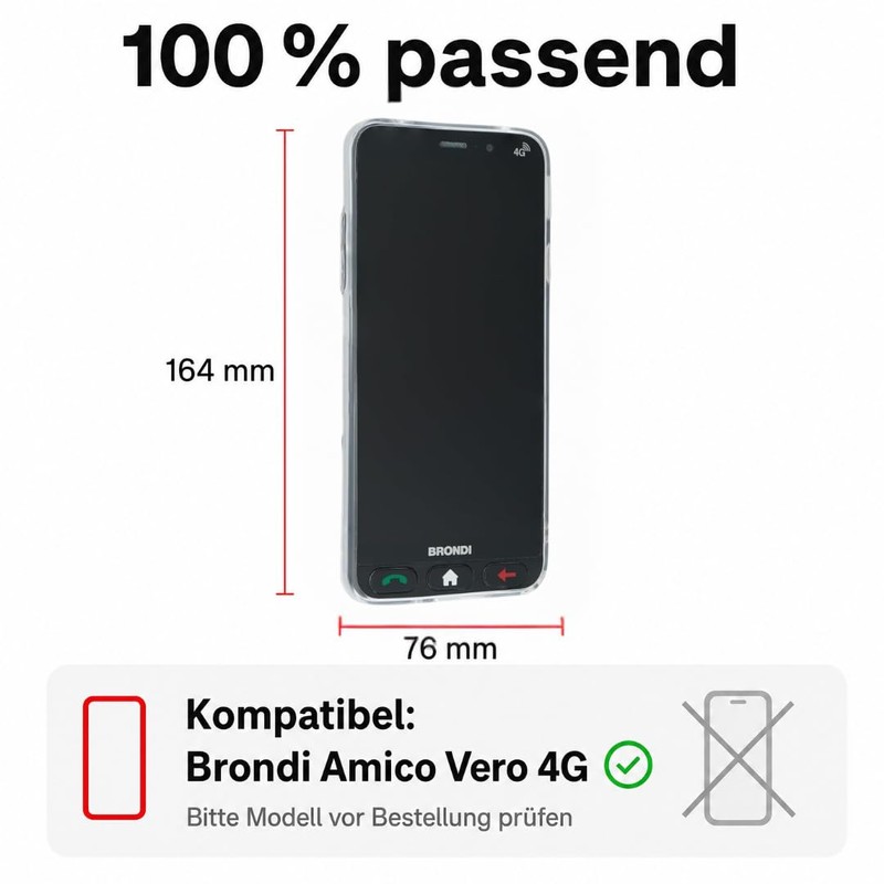caseroxx TPU-Case for Brondi Amico Vero 4G, clear