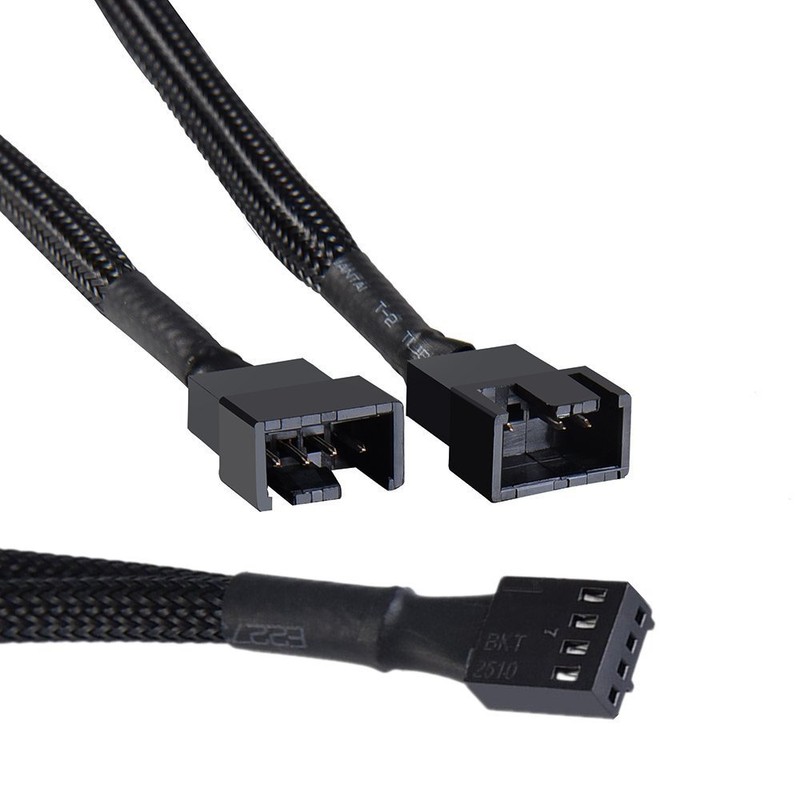 Apuxon 2 Pack PWM Fan Splitter Cable, Computer PC Case