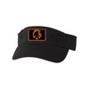 One Size Black Visor Bigfoot in The Forest Leather Patch