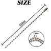 GXXMEI 220PCS 100mm Long Bead Connector Clasp Ball Chain Keychain